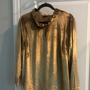 Talbots Shimmering Gold Top